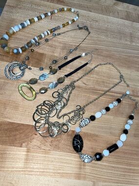 *3 for $10* Mixed Women s Necklace Set in Black, White, beige, Gold
